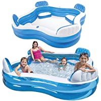 Los mejores  - Intex 56475NP - Piscina hinchable cuadrada con asientos 229 x 66 cm 990 litros